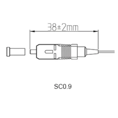 High-Quality 0.9mm Single Mode Connector for SC/UPC Applications