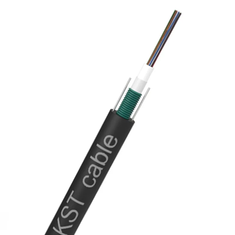 GYXTW 2-24 Core  Corrugated Steel Armored Central Loose Tube Optic Fiber Outdoor Cable